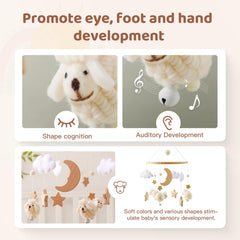 Ikubigu baby mobile demonstrates soft breeze-rotation for 360-degree motion