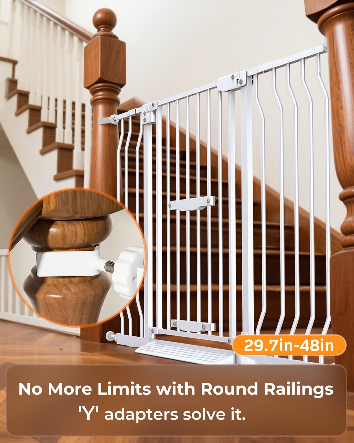 ikuso baby gate with cat door providing pet access while keeping babies safe