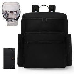 ILCOLPO diaper bag backpack front view, lightweight and organized for outings.