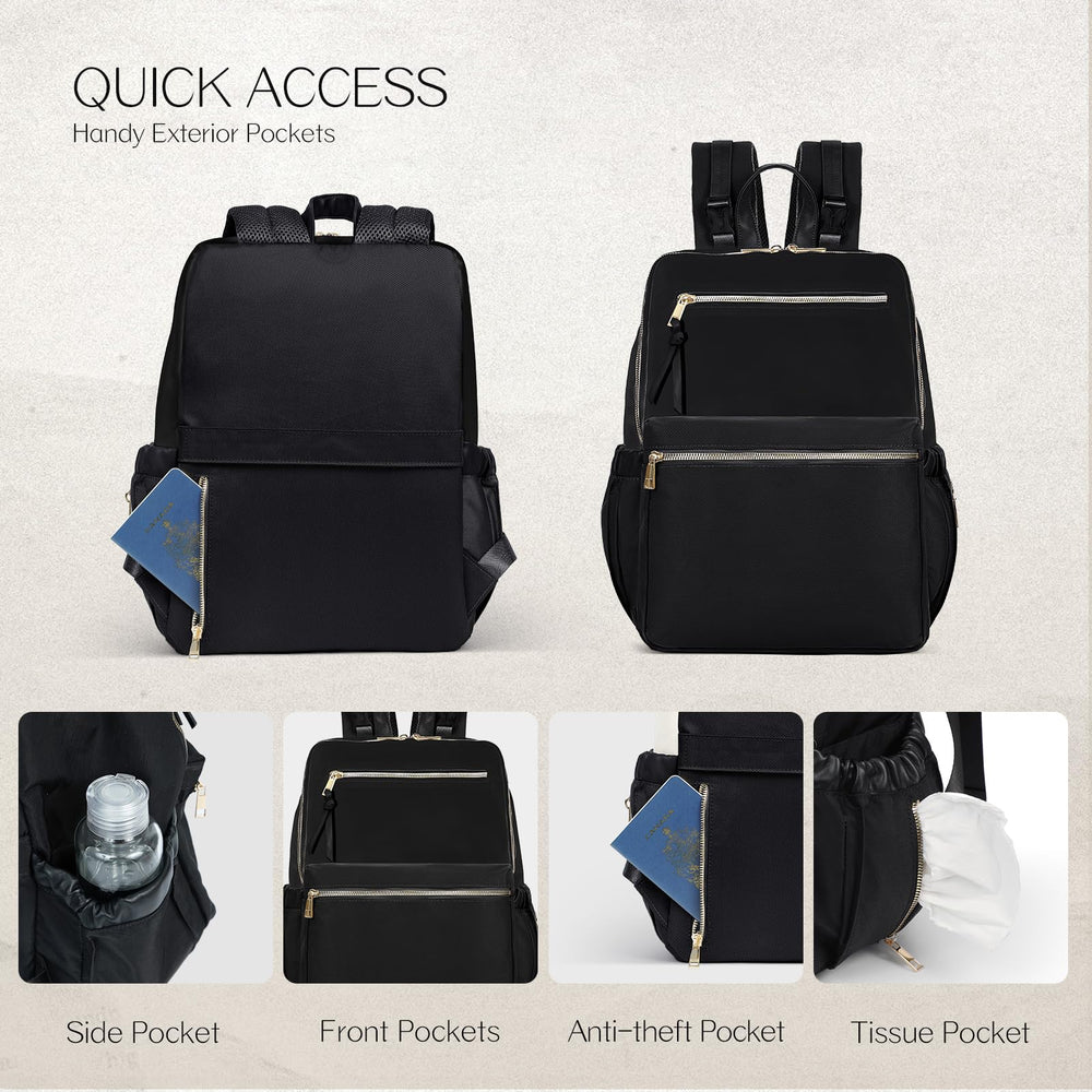 ILCOLPO diaper bag backpack with stroller clips and luggage strap for travel