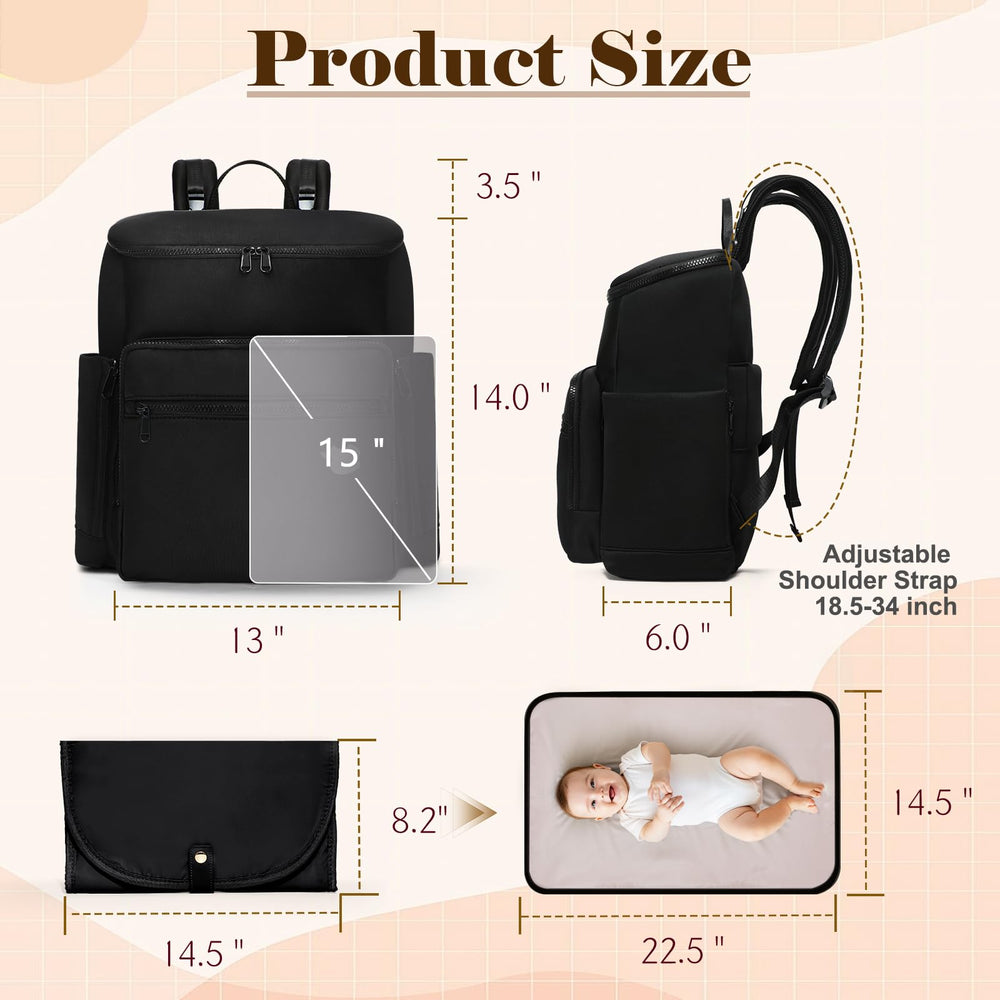 ILCOLPO diaper bag backpack stroller clip, versatile carry options for parents.