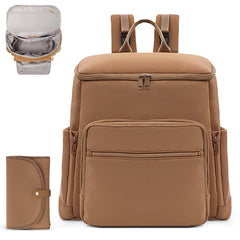 ILCOLPO diaper bag backpack in brown, lightweight for on-the-go parents.