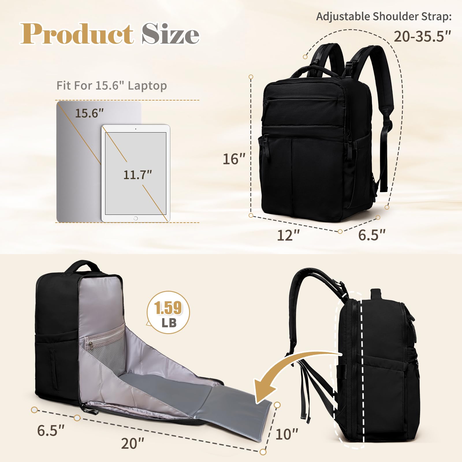 ILCOLPO bag interior organized with 15 pockets and 2 insulated pockets.