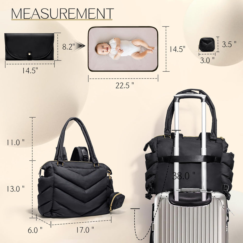 ILCOLPO diaper bag tote doubles as a travel-friendly gift for new parents.