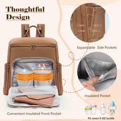 ILCOLPO insulated pockets maintain bottles and snacks at the right temperature.