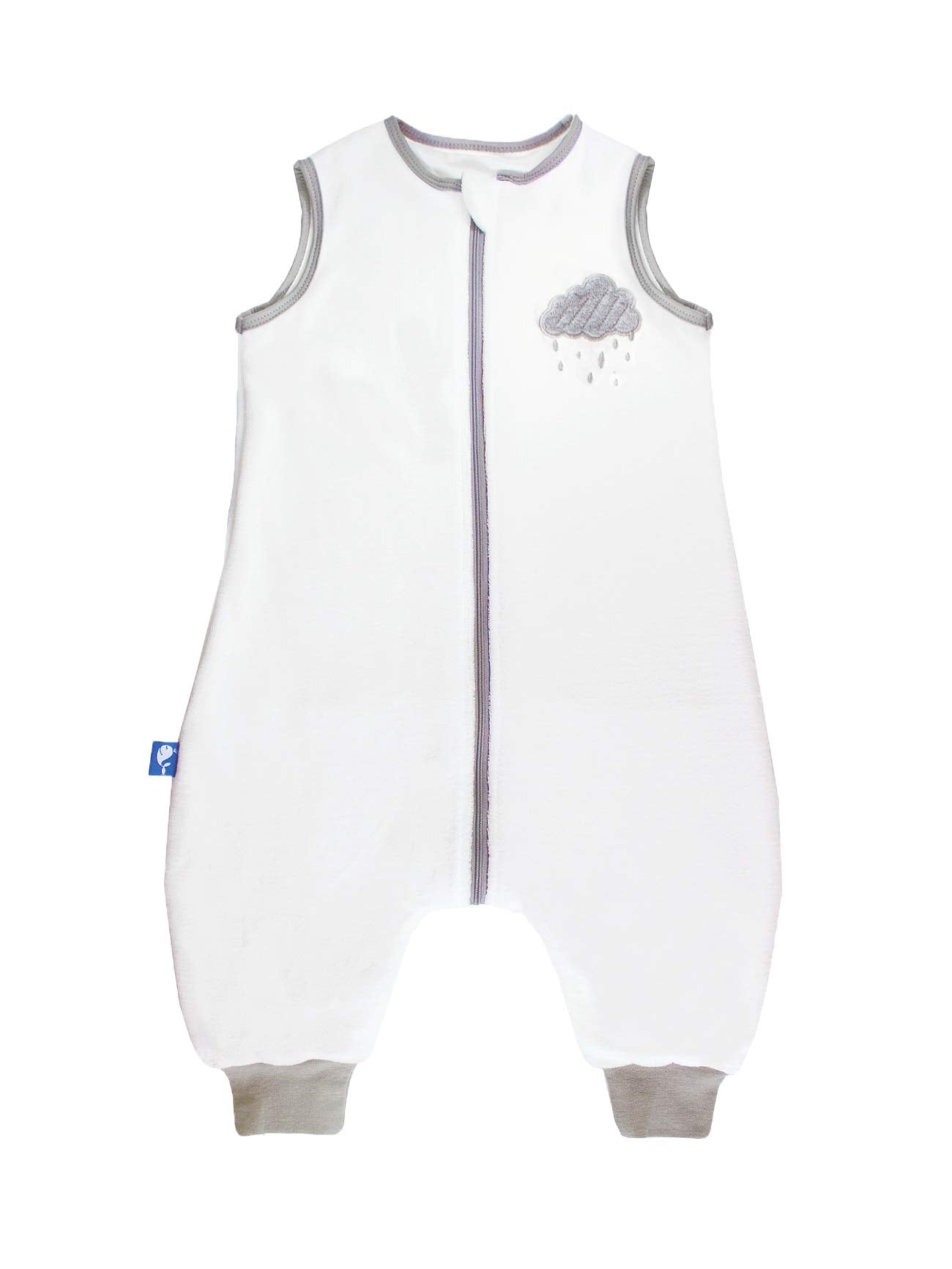 ililmmoe wearable blanket with legs showing two way zipper for easy diaper changes