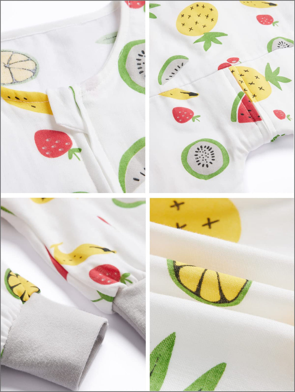 ililmmoe Muslin sack's 3-way zipper enables easy diaper changes and quick dressing.