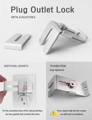 ILIVABLE Adjustable thumb-screw for quick, secure fit on outlets.