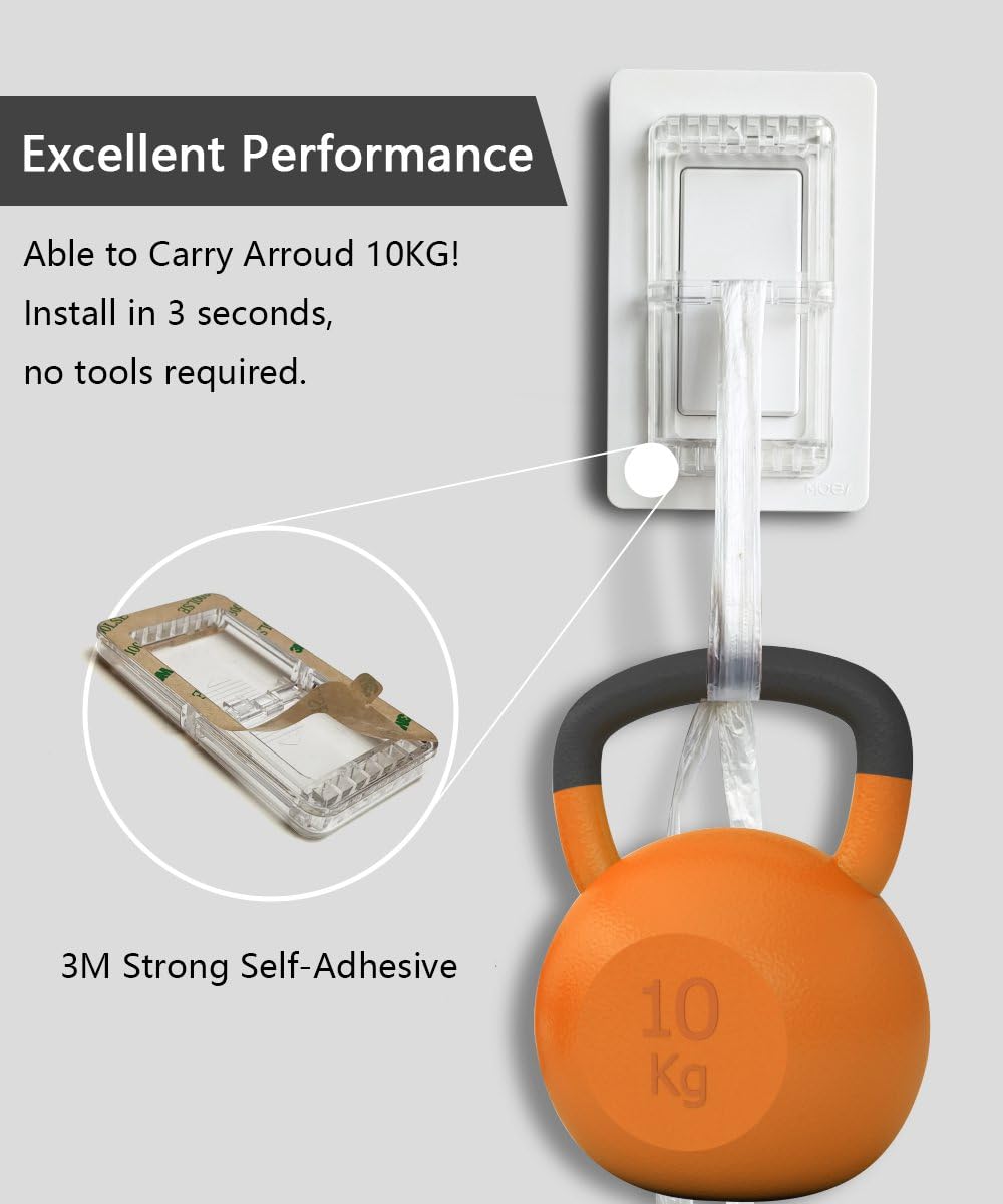 ILIVABLE installation demo of a screwless wall plate guard