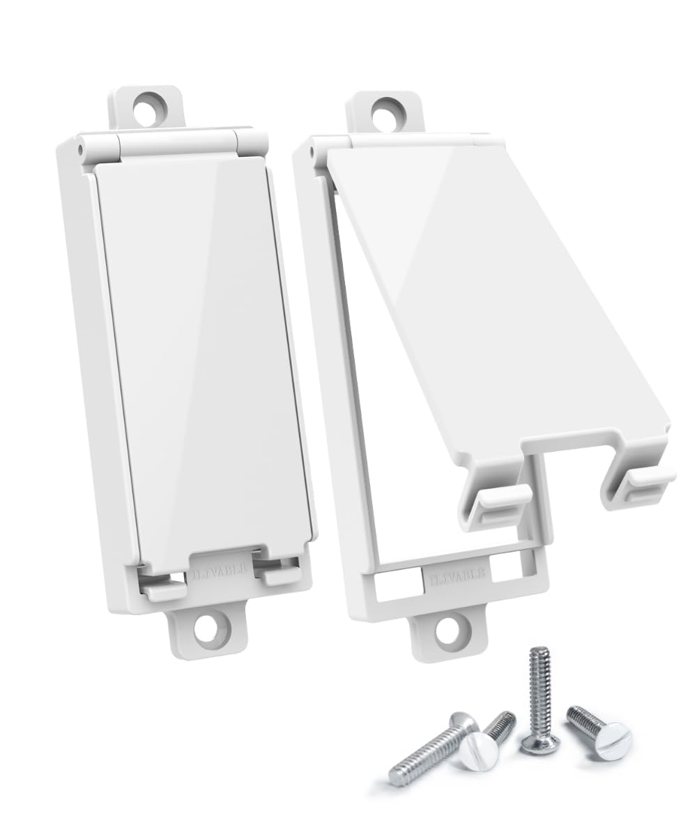 ILIVABLE Light Switch Guard White 2-Pack for safer home lighting control.