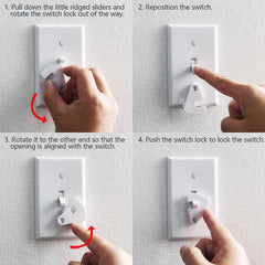 ILIVABLE 4-pack switch guards for standard toggle plates, easy child-proofing.