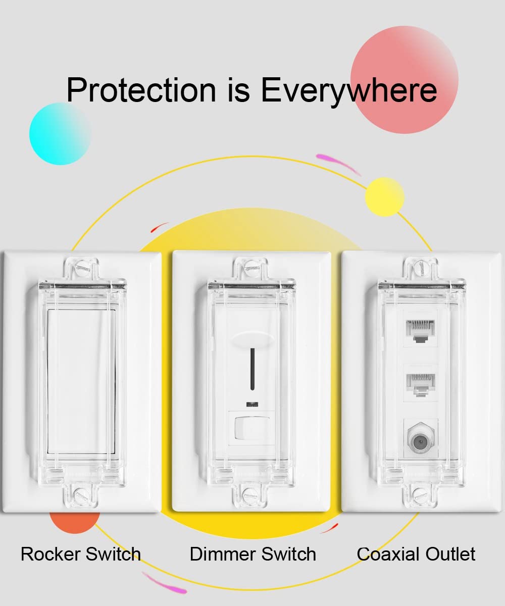 ILIVABLE universal-fit guard on a standard rocker switch for seamless integration