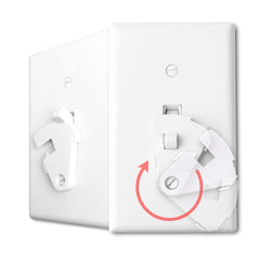 ILIVABLE toggle light switch guard, white, keeps lights from being accidentally switched.