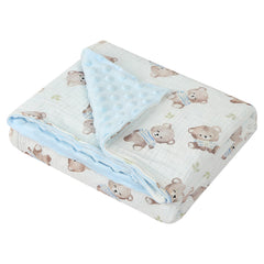 Illikkuyax baby blanket with soft muslin front for gentle newborn comfort