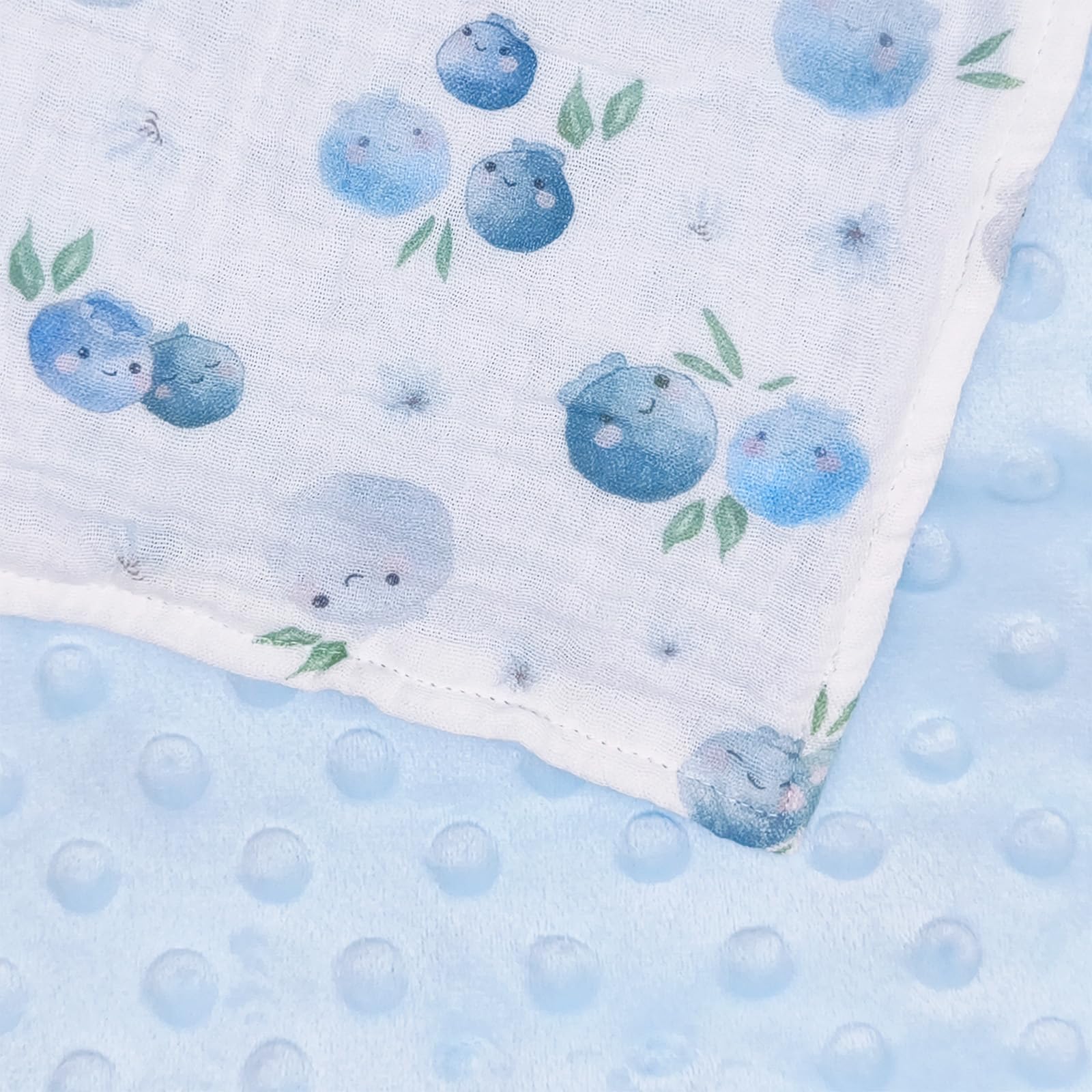 illikkuyax Blueberries blanket ready for stroller on-the-go use