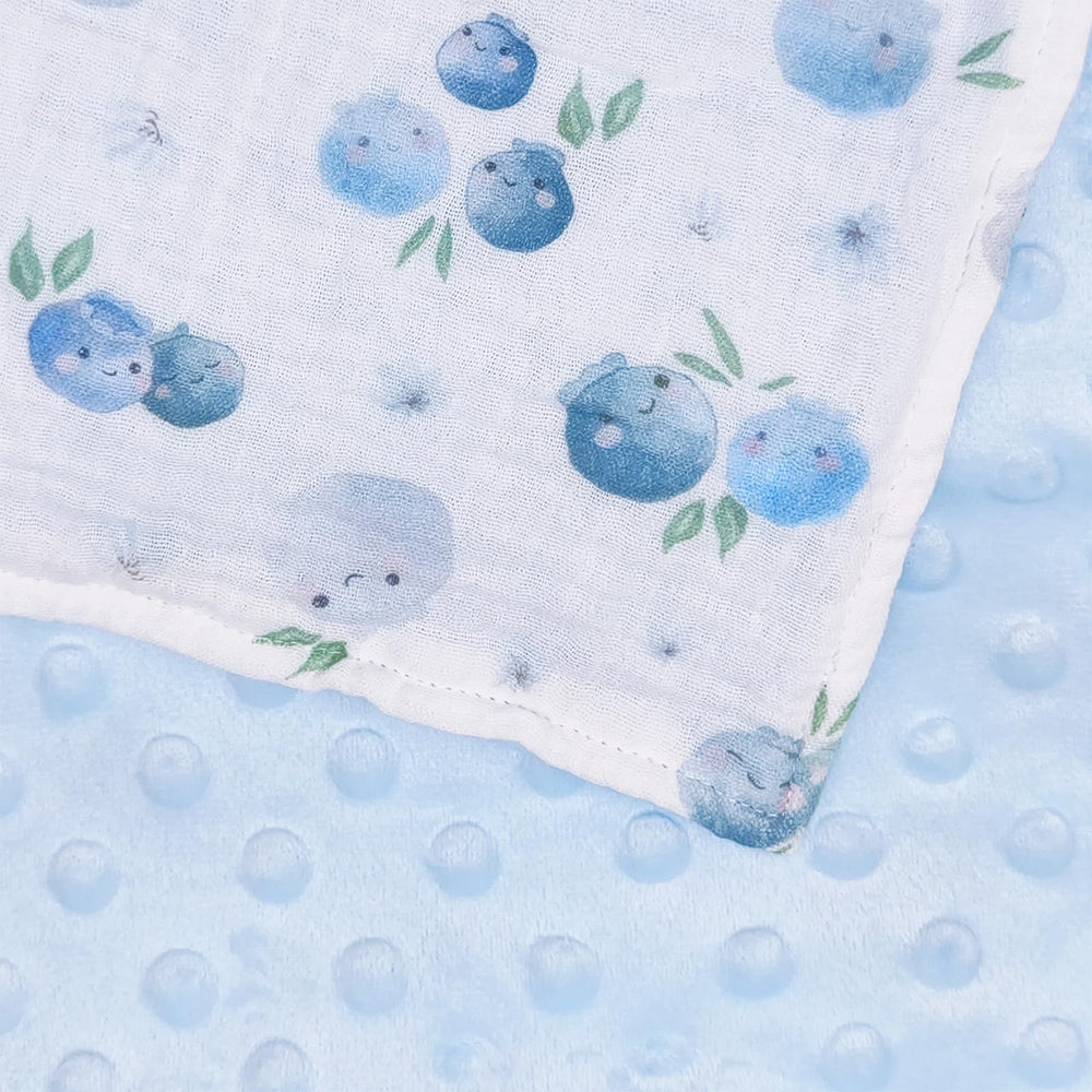 illikkuyax Blueberries blanket ready for stroller on-the-go use