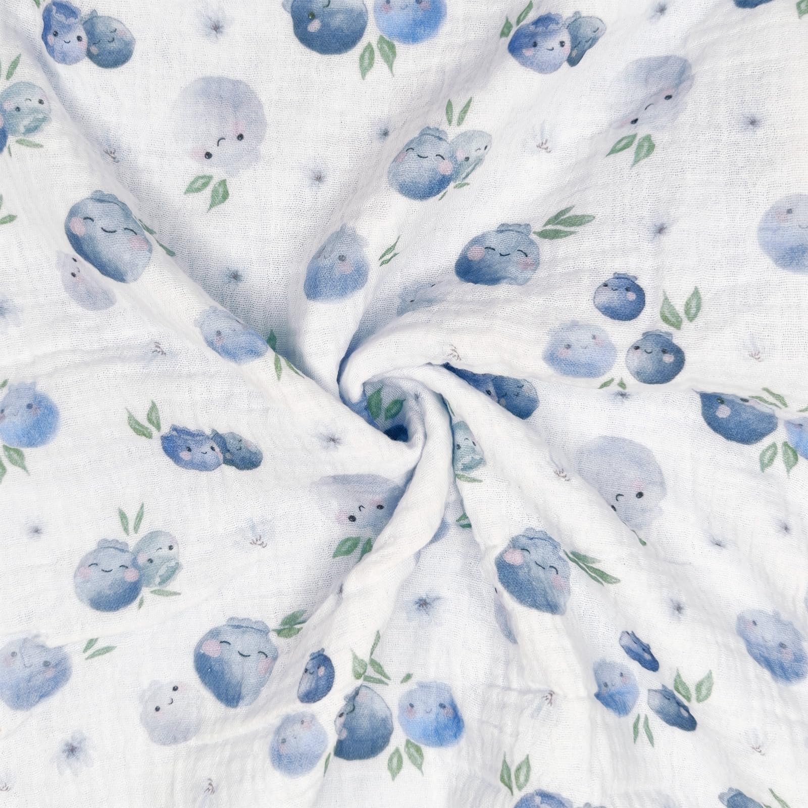 illikkuyax Blueberries dotted fleece back adds extra warmth and softness