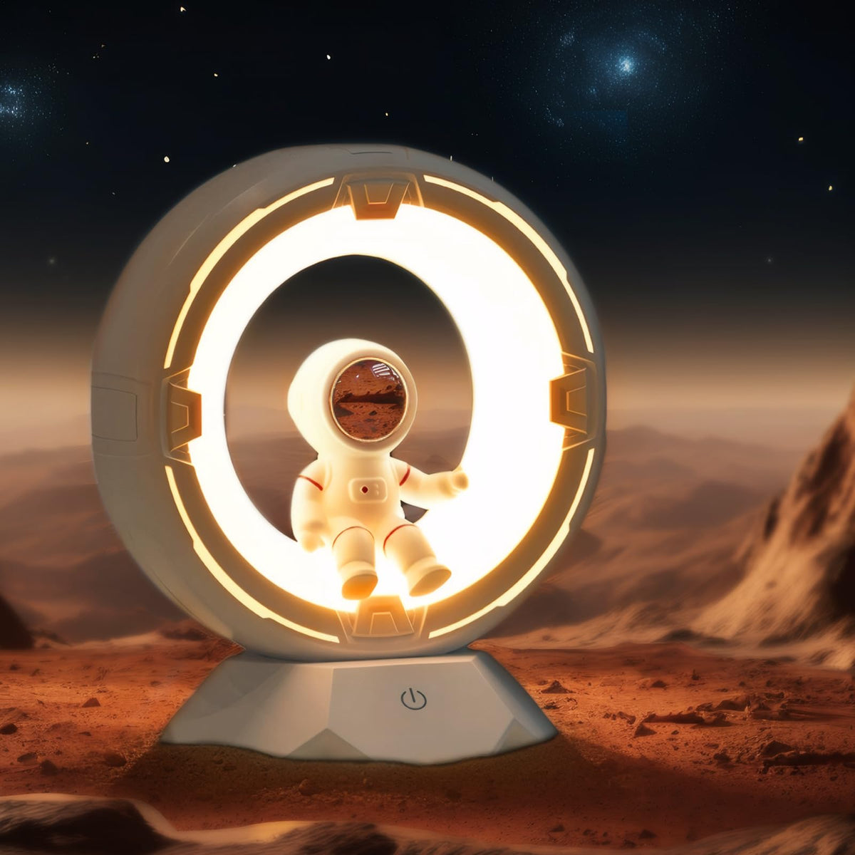 ILLUMYN Astronaut Night Light for kids with gentle space-themed glow.