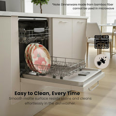 ilohaus bamboo plates for kids dishwasher-safe design for quick cleanup