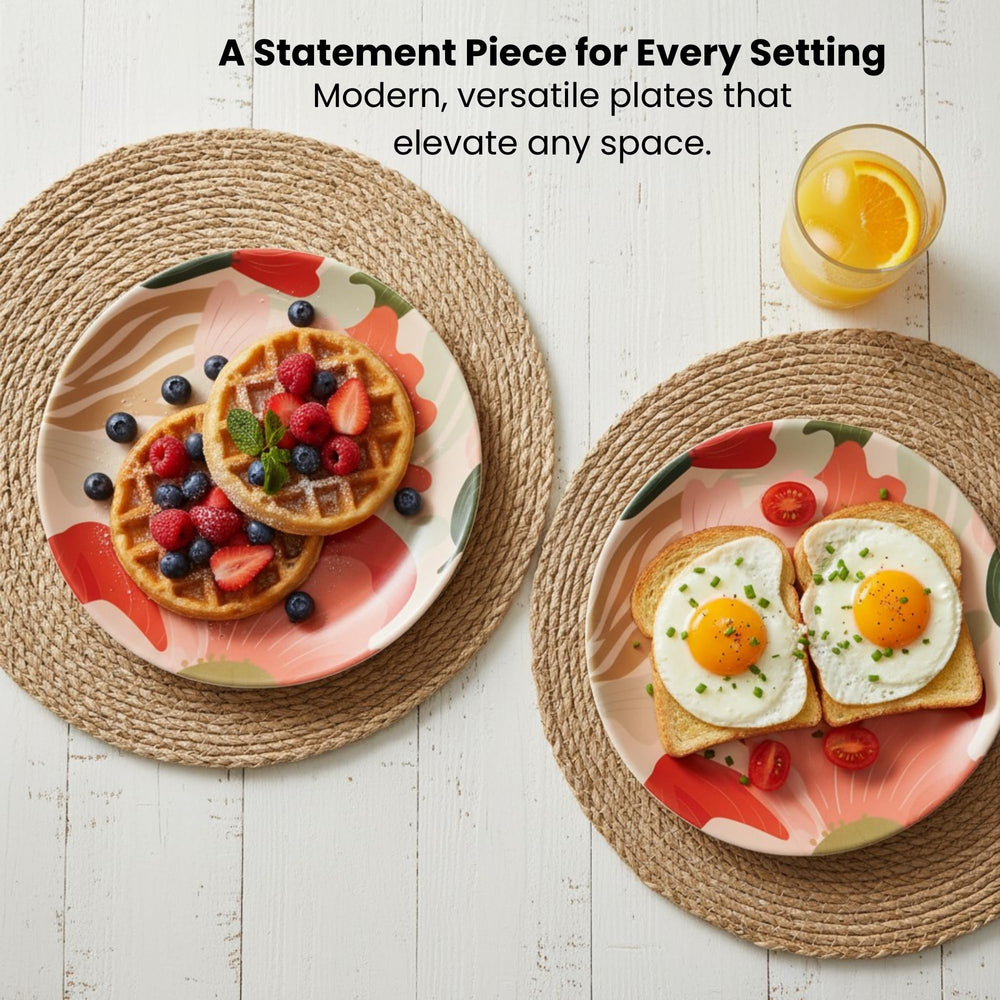 ilohaus bamboo plates for kids indoor and outdoor use for family moments