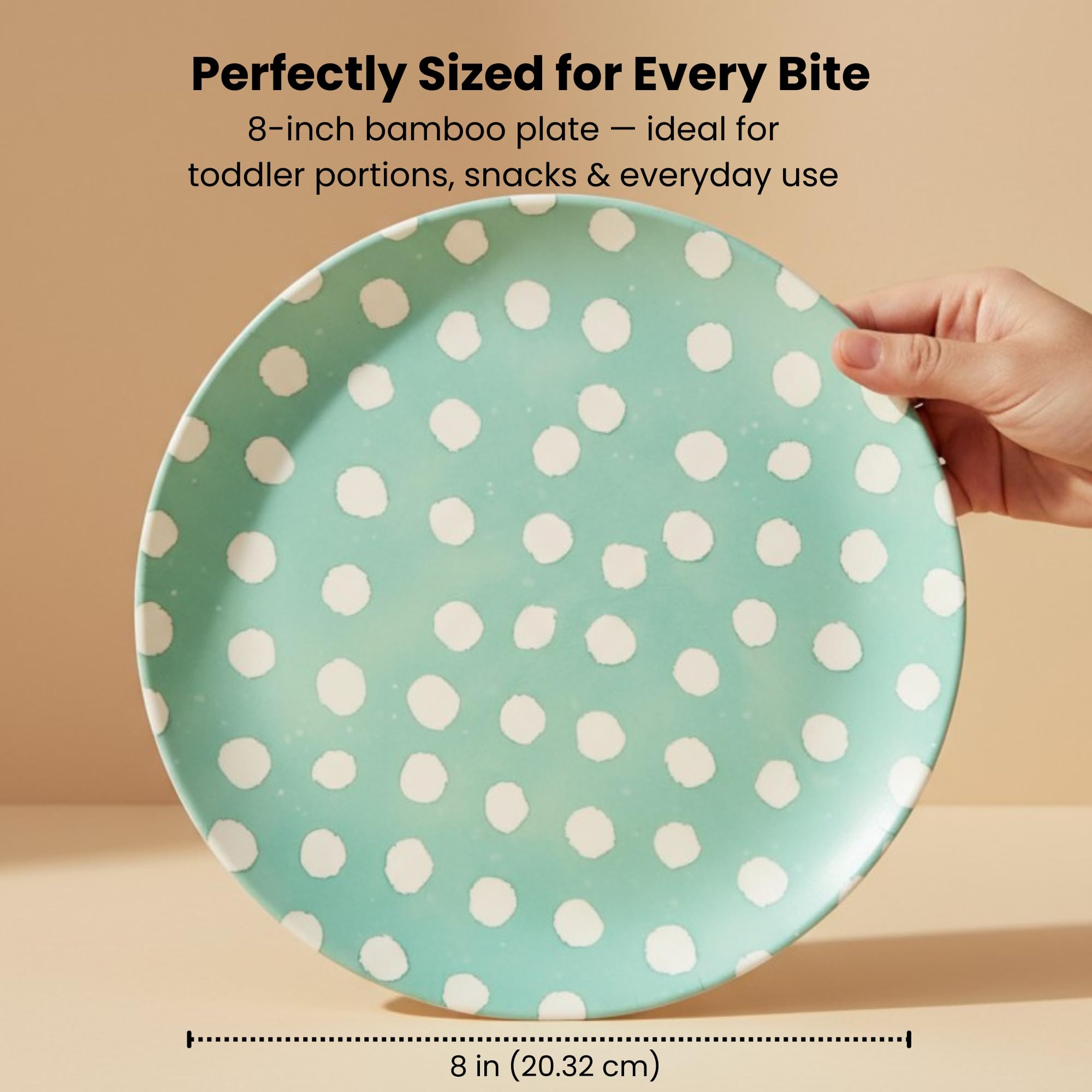 ilohaus bamboo plates with matte finish, stylish and kid-friendly.