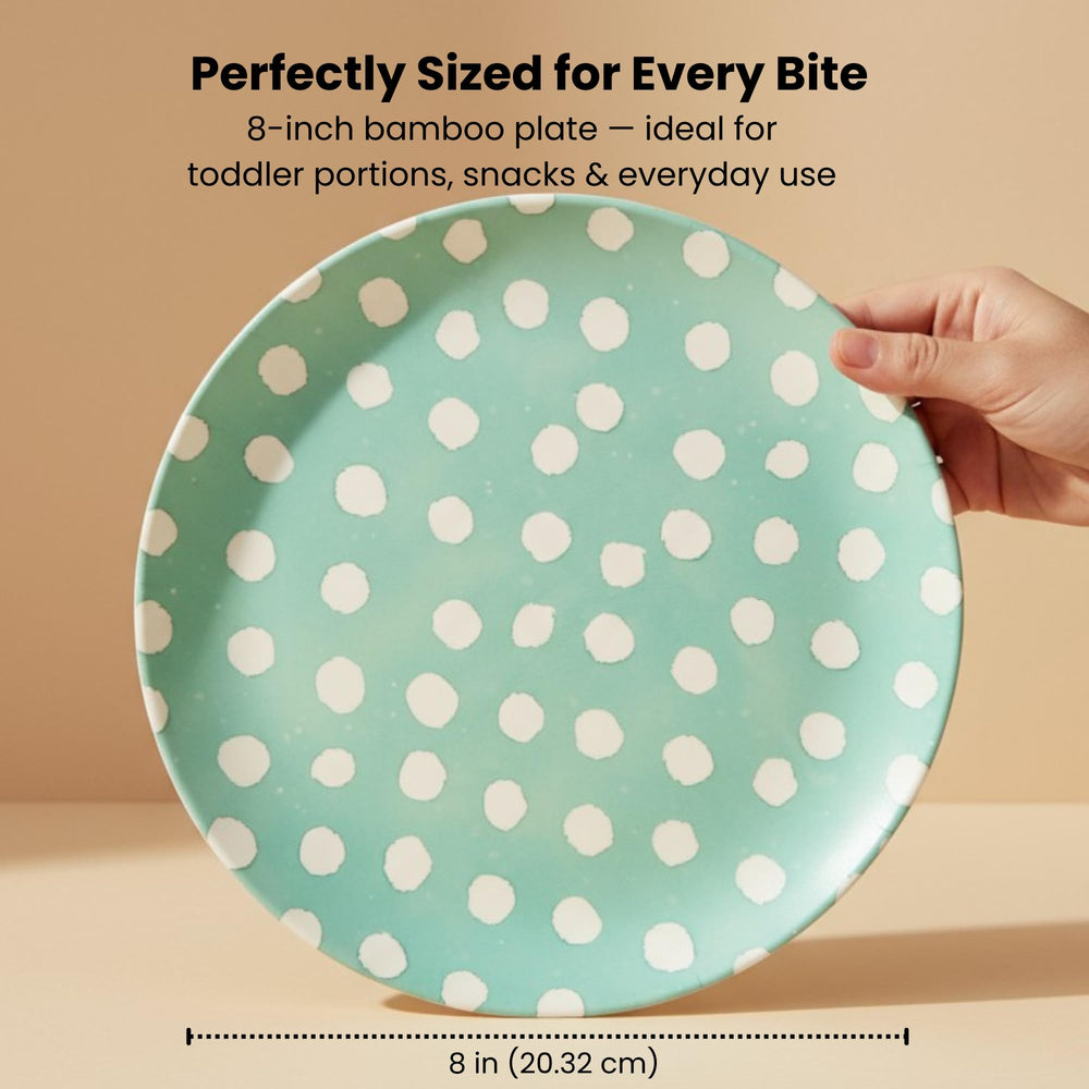 ilohaus bamboo plates with matte finish, stylish and kid-friendly.