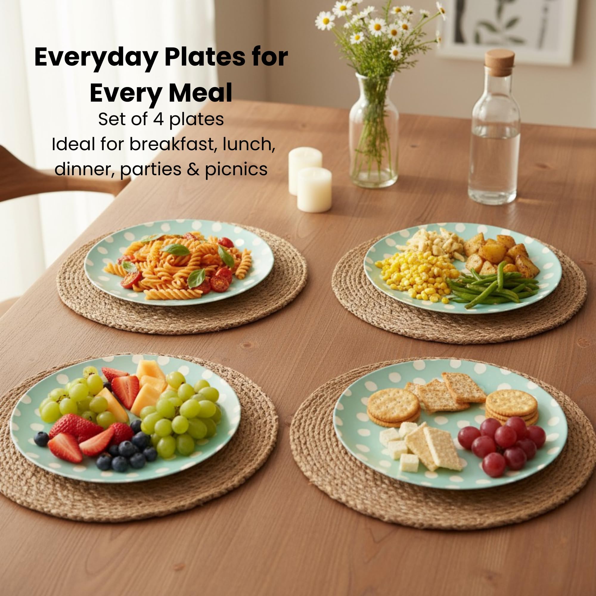 ilohaus modern kids dinnerware in bamboo, a sleek kitchen addition.