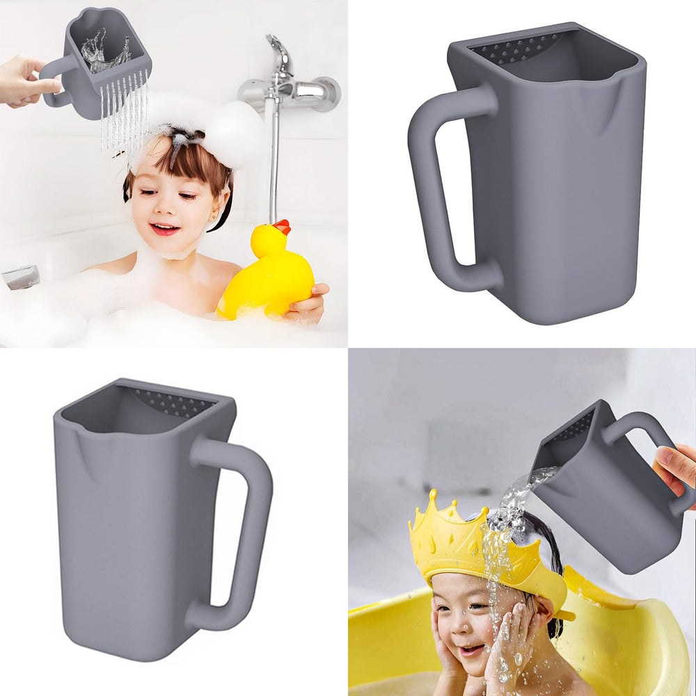 ILORVIUN Flow-control spout helps prevent water near baby’s eyes.