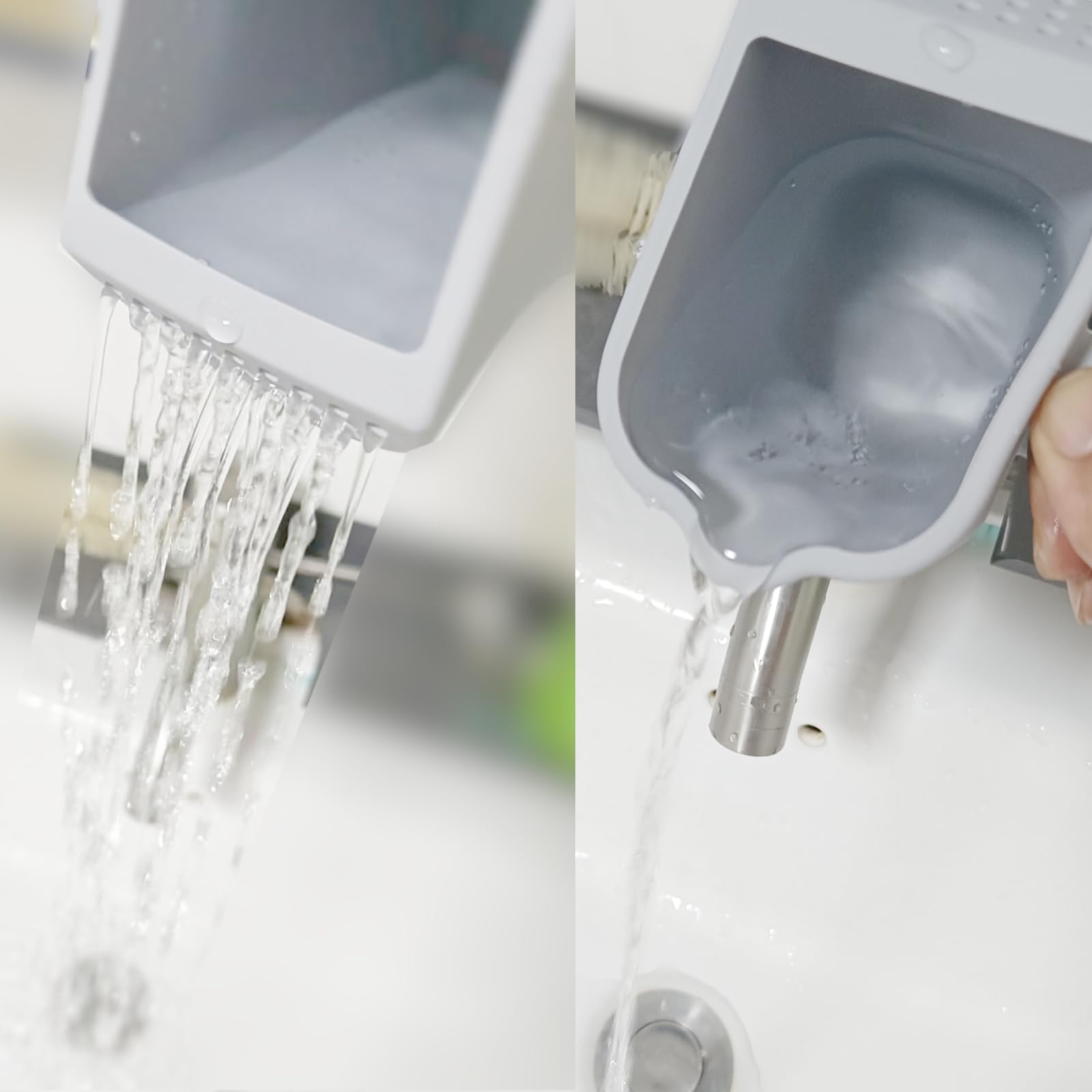 ILORVIUN Rinser and pourer enable bath-time versatility.