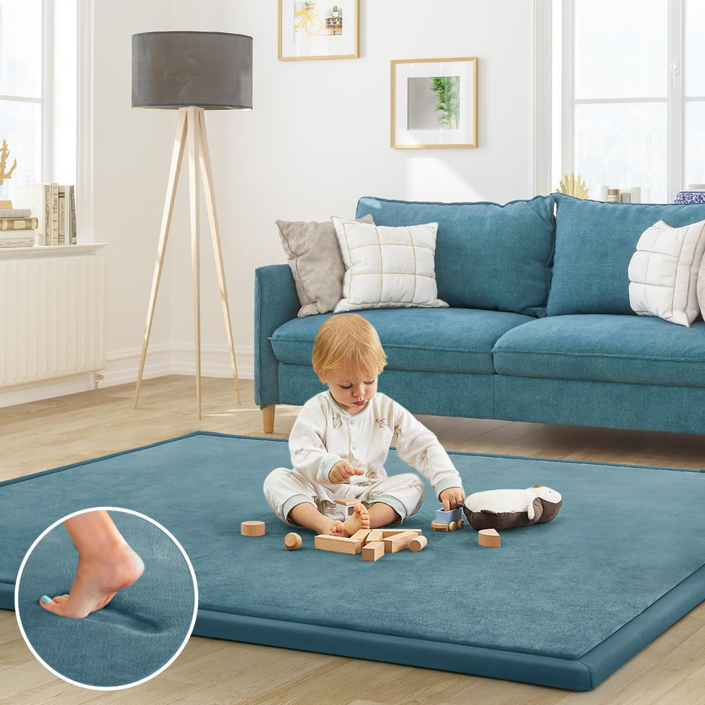 ILPEOD baby play mat with memory foam cushions tummy time on hard floors.
