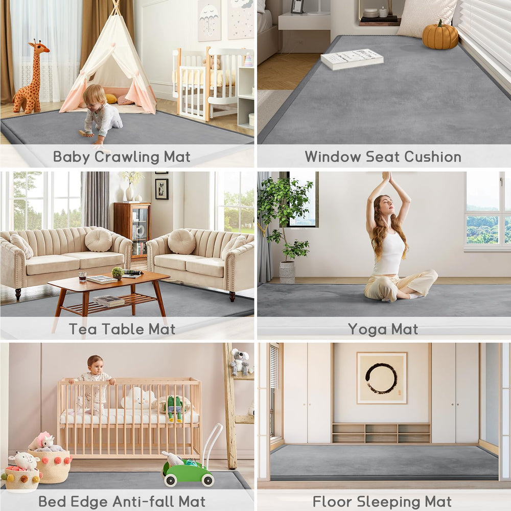 ILPEOD Baby Play Mat easy-care surface resists spills and messes.