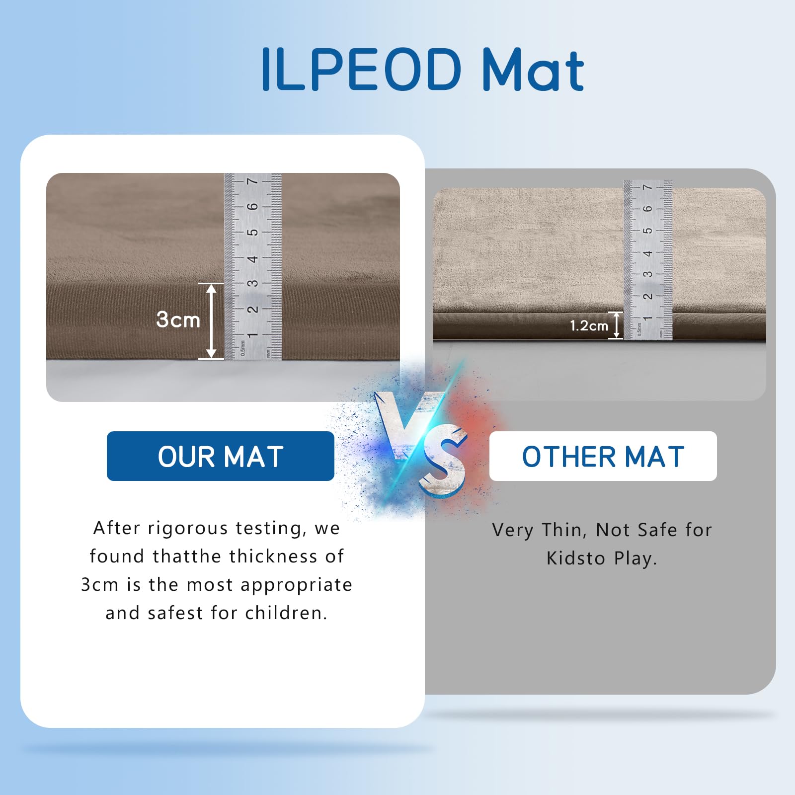 ILPEOD mat is stain-resistant and easy to clean after messy play.