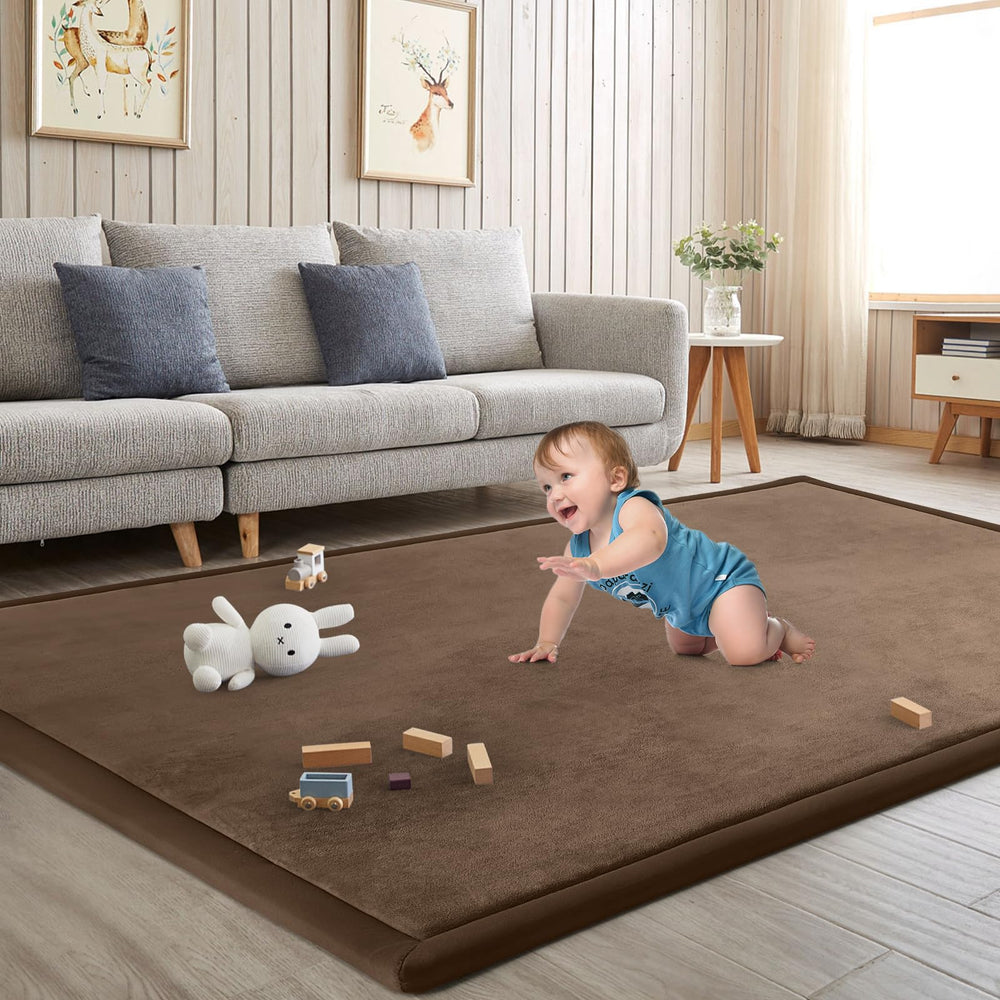 ILPEOD baby play mat memory foam cushioning for safe tummy time and floor play
