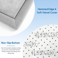 ILPEOD large 79x138 inch mat laid out for spacious crawling space.