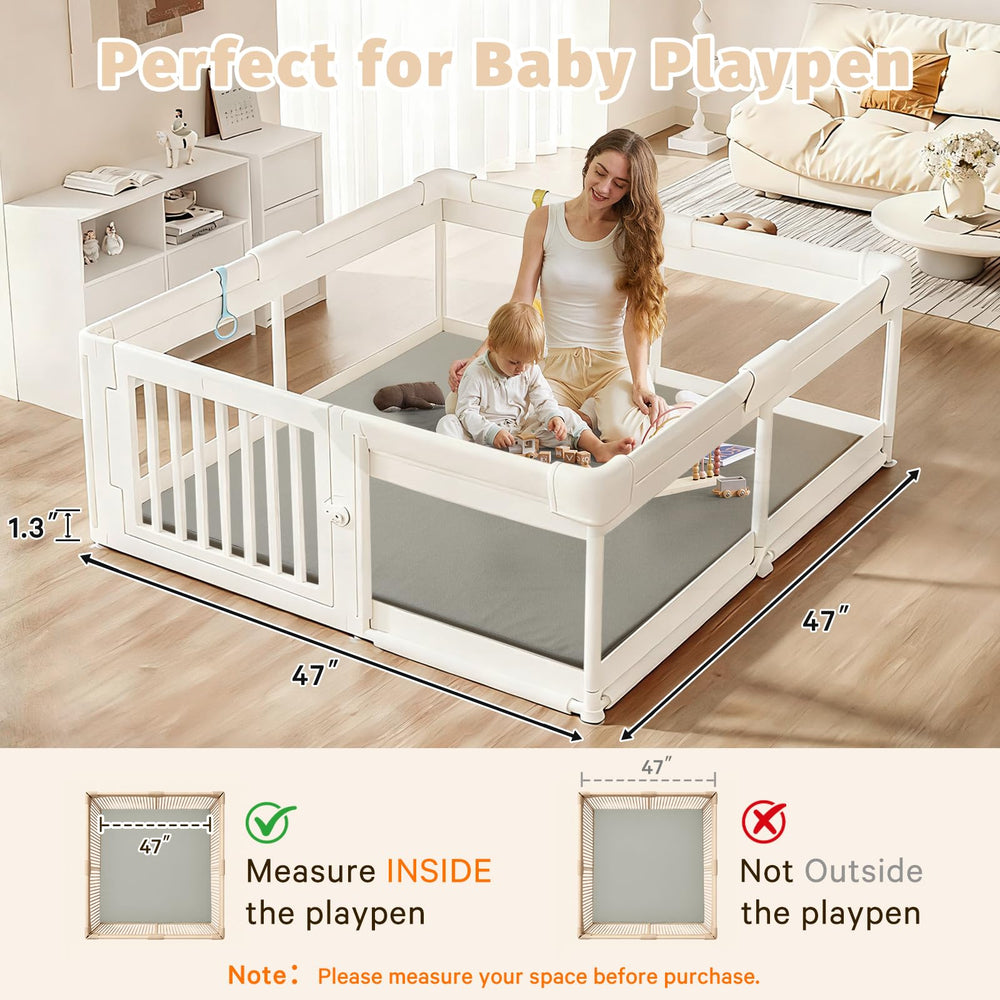 ILPEOD baby play mat laid out for tummy time and floor play