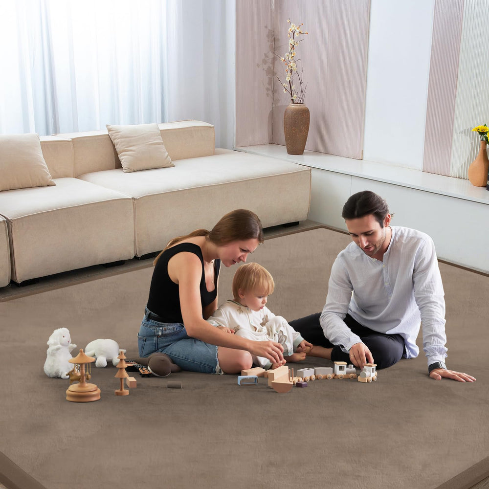 Wide ILPEOD mat used as floor mat for play and yoga