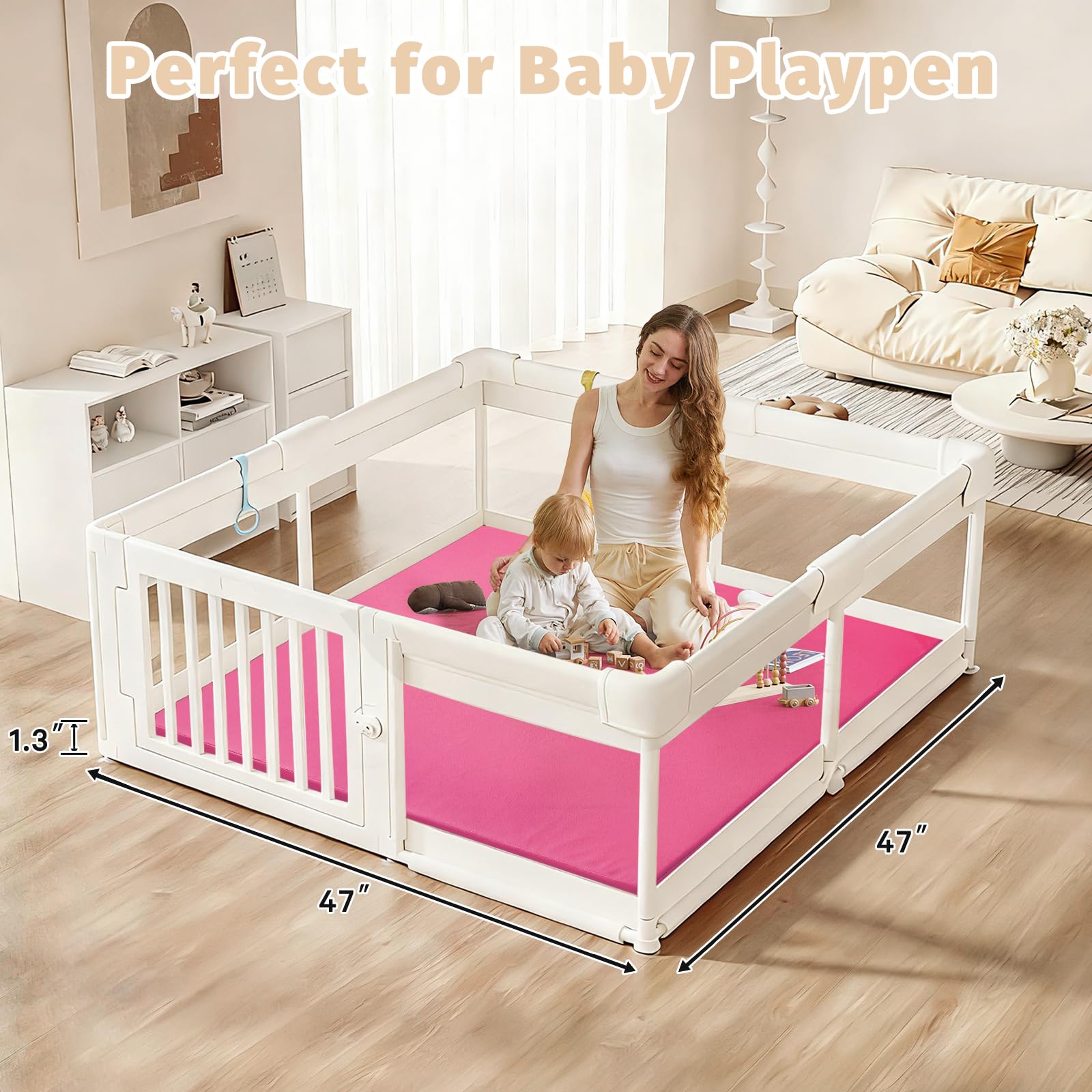 ILPEOD memory foam 1.3 inch cushion supports gentle crawls and early steps
