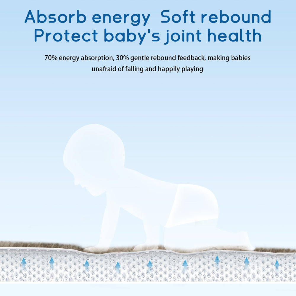 ILPEOD memory foam floor mat offers plush comfort for play sessions.