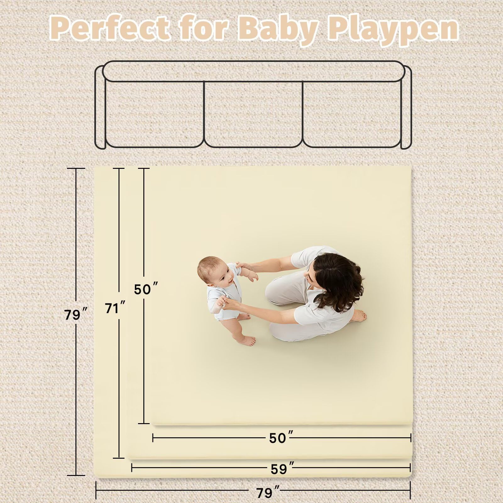 ILPEOD memory foam tummy time mat cushions early movements