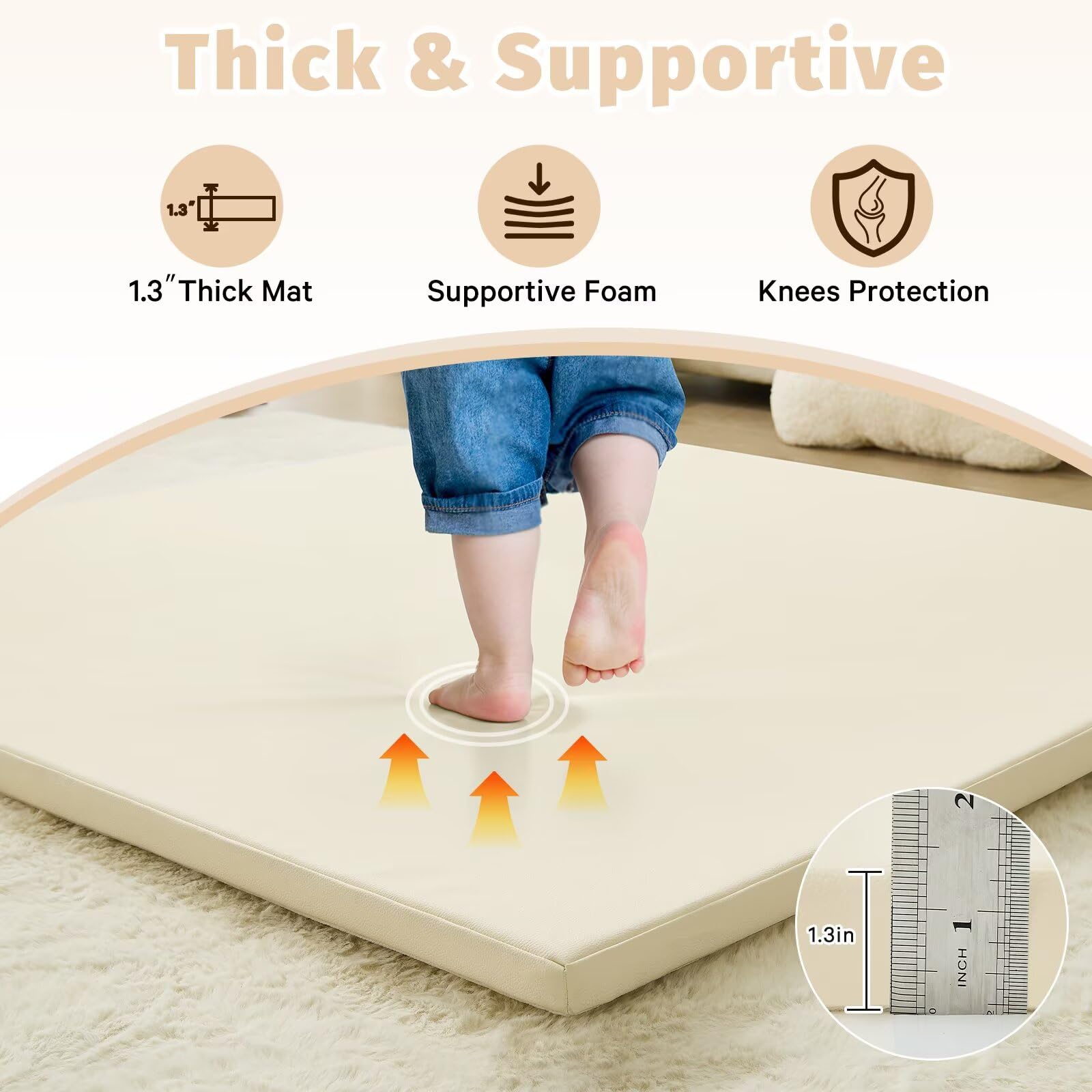 ILPEOD modern baby mat blends with decor while providing a safe space