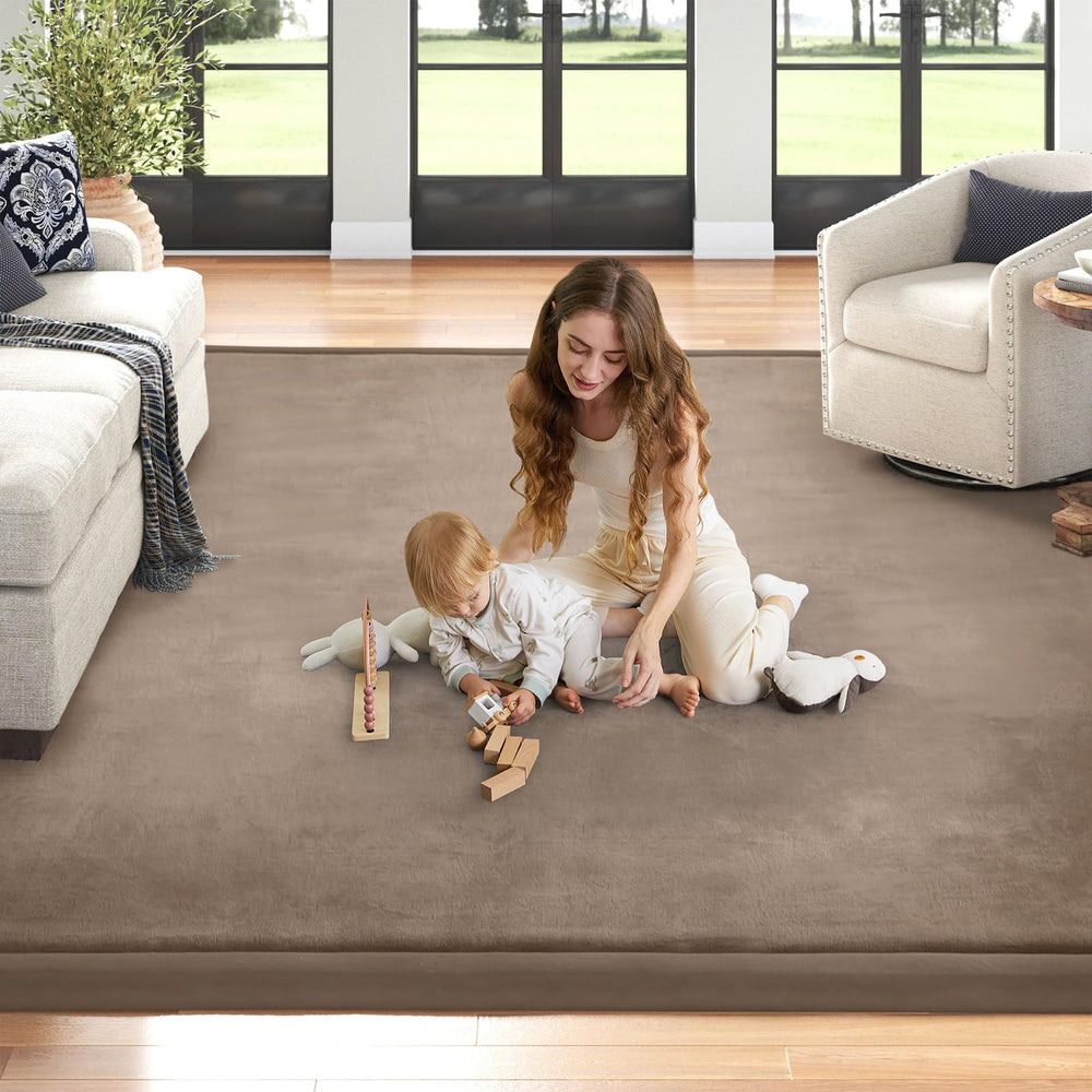 ILPEOD nursery-play-area mat fits many rooms and decor.