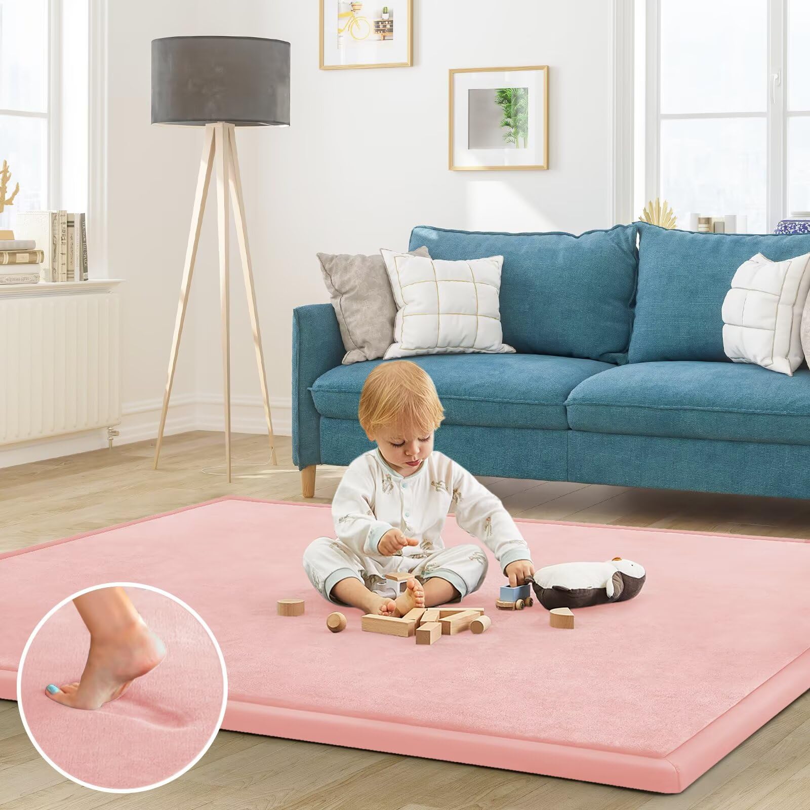 ILPEOD spacious nursery playroom rug for large spaces
