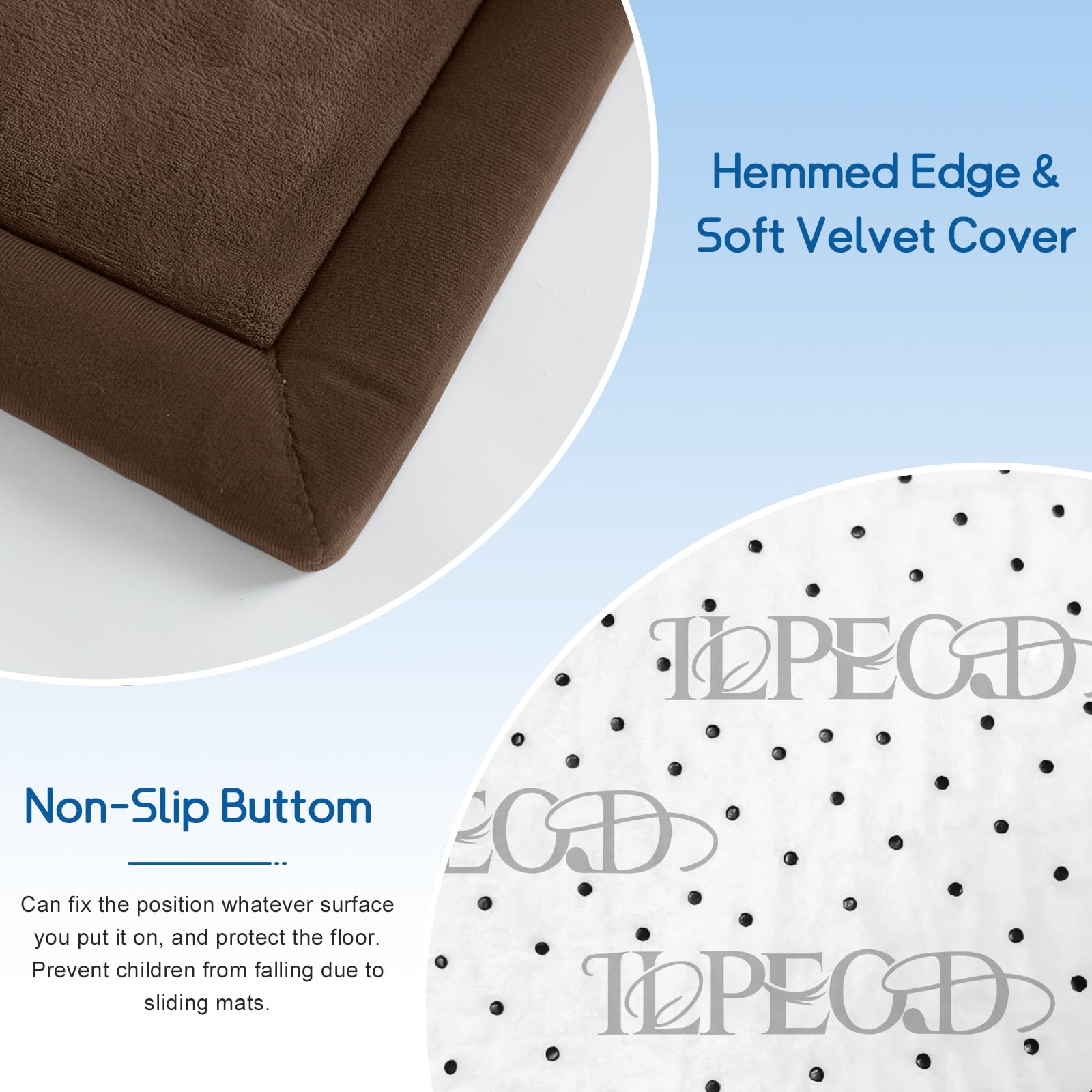 ILPEOD tummy-time mat with plush padding for gentle exploration