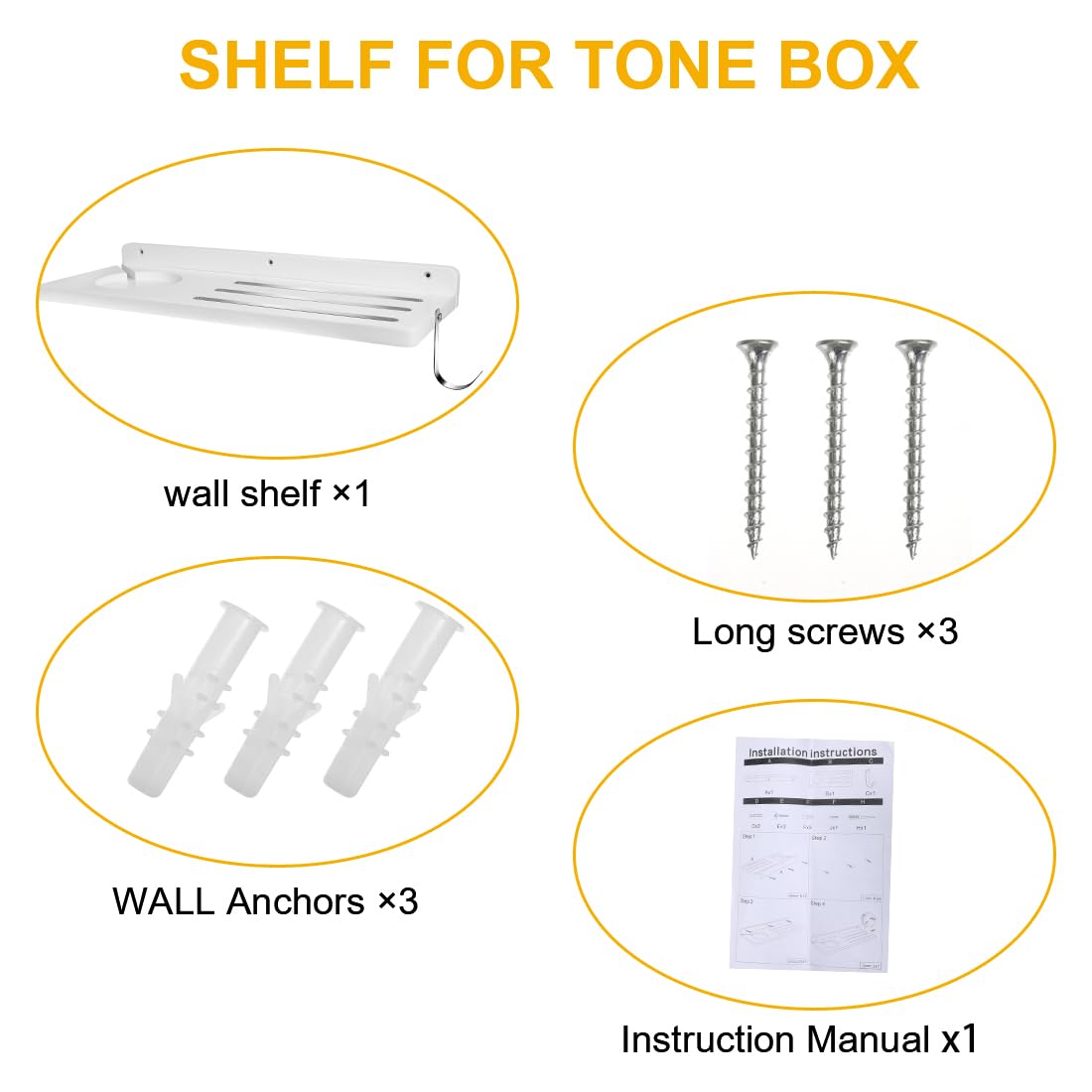 ILSSLI wooden display pack includes screws and anchors for quick installation.