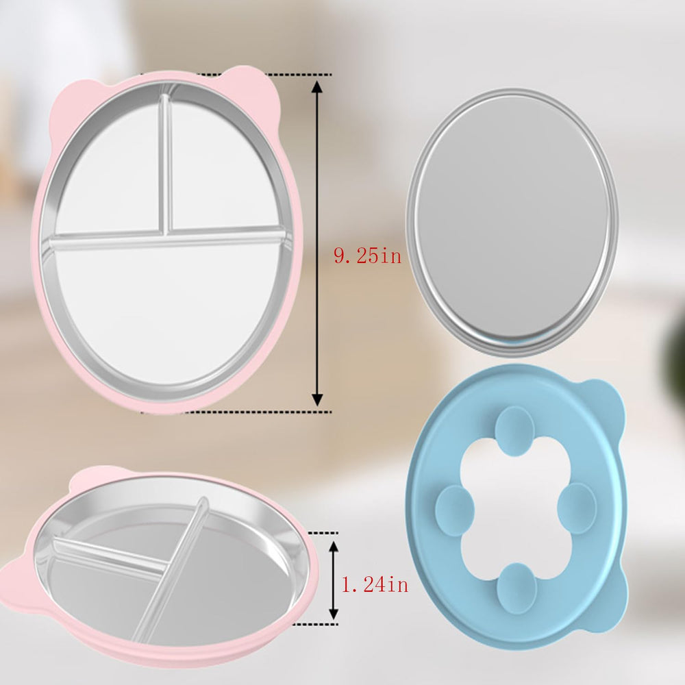 iLulala lightweight stackable kids plate simplifies storage and travel.
