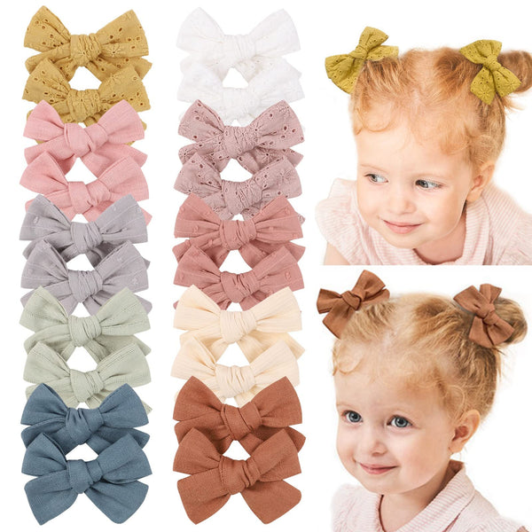 20pcs Baby Girl Hair Bows Clips Fully Lined Barrettes Hair Accessories for Little Girls Toddler Kids Teens — product image