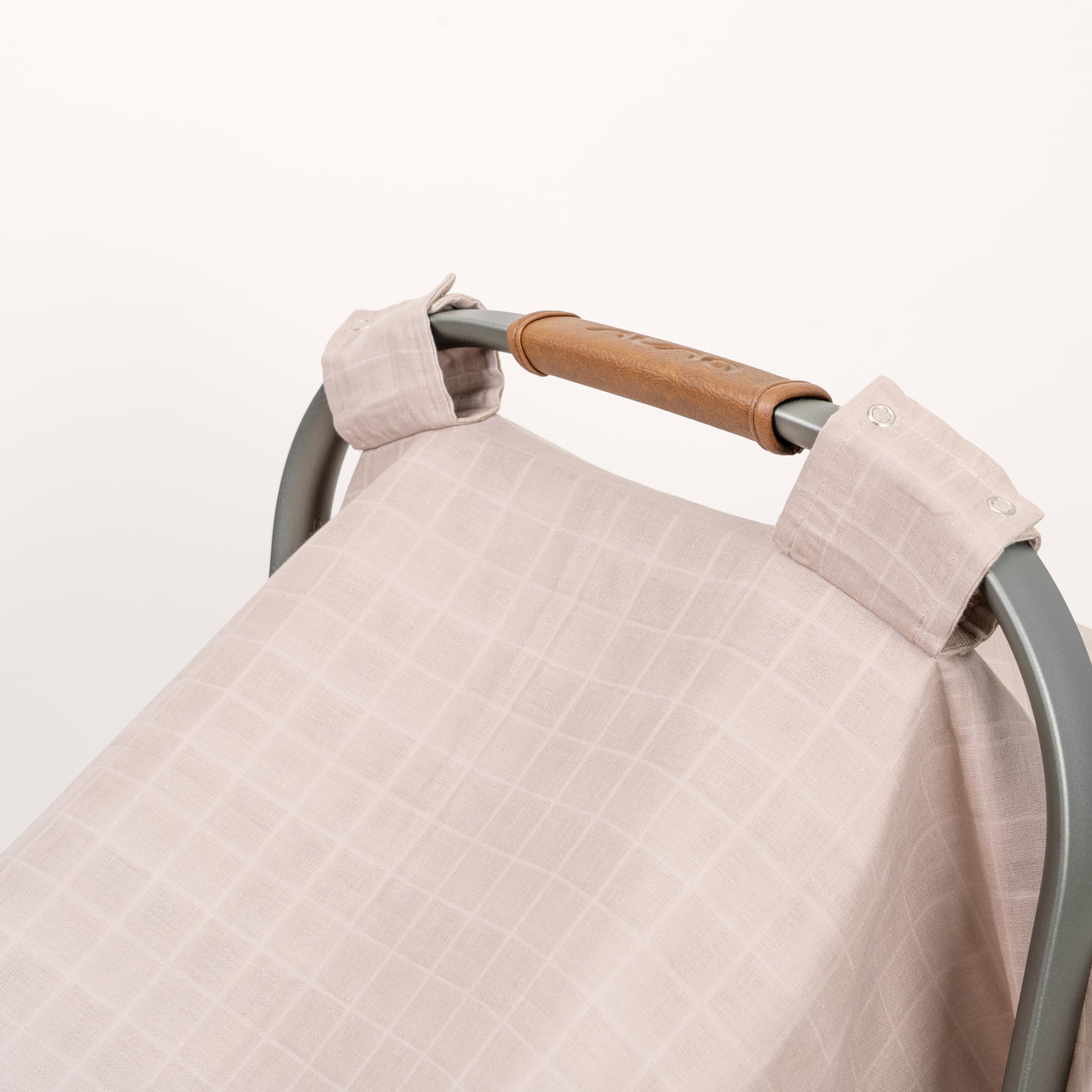 Organic Cotton Mart - 100% Organic Muslin Car Seat Cover for Babies, Lightweight & Breathable 44x30 in Brown