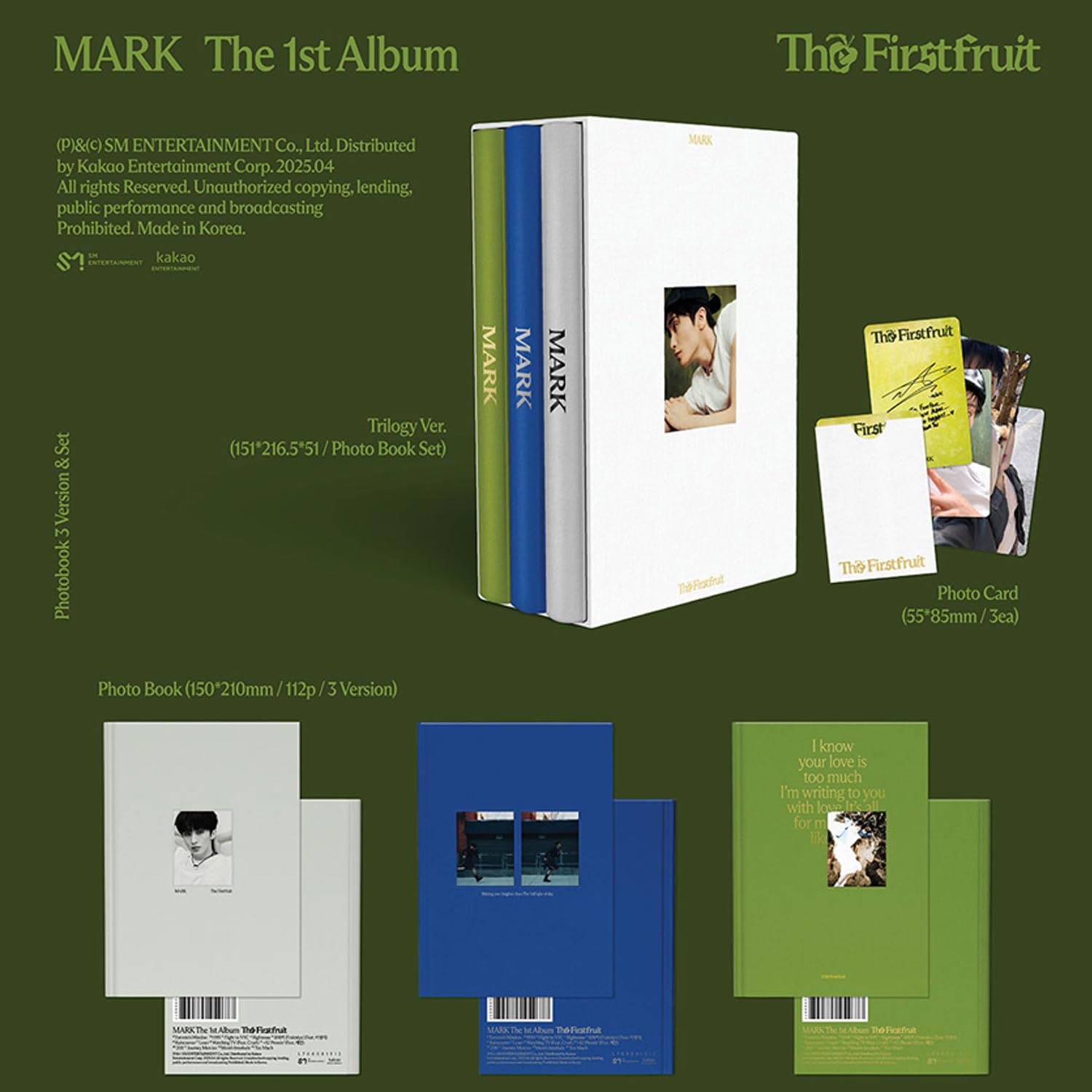 MARK - 1st Album [The Firstfruit] (Photobook - MARK Ver.) Photo Book + Photo Film + CD-R + Bookmark + Photo Card + 4 Extra Photocards