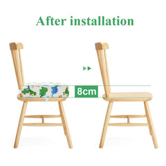 SUNMALL Dining Chair Heightening Cushion - Portable Baby Booster Seat, Adjustable & Washable (White)