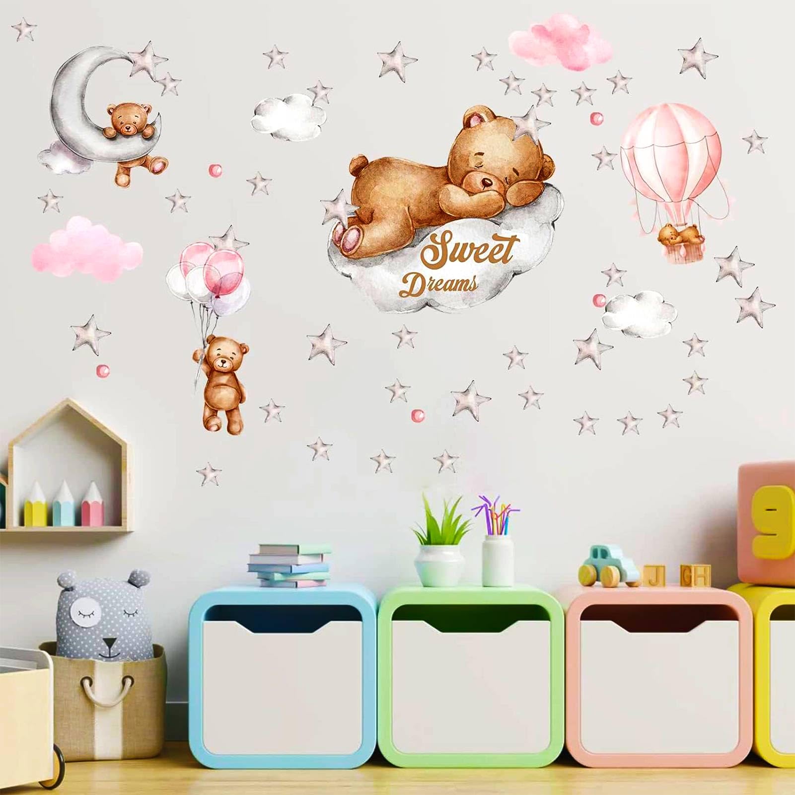 POILKMNI Nursery decor stickers self adhesive and easy to apply